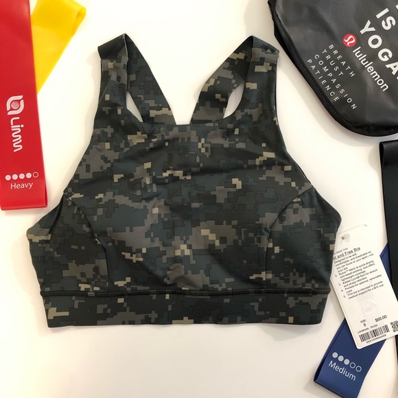lululemon athletica Other - NWT Lululemon Fast and Free Bra in Camo